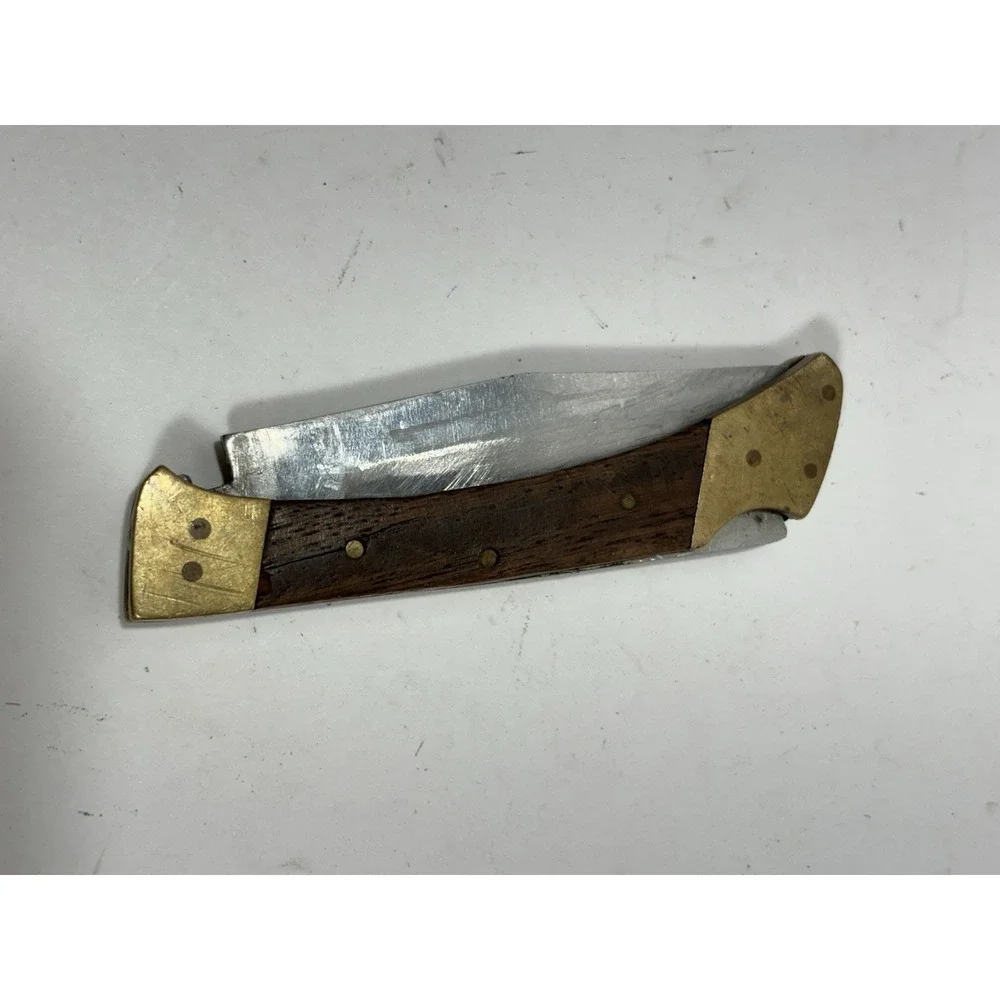 VINTAGE STAINLESS WOOD PAKISTAN KNIFE Used‎